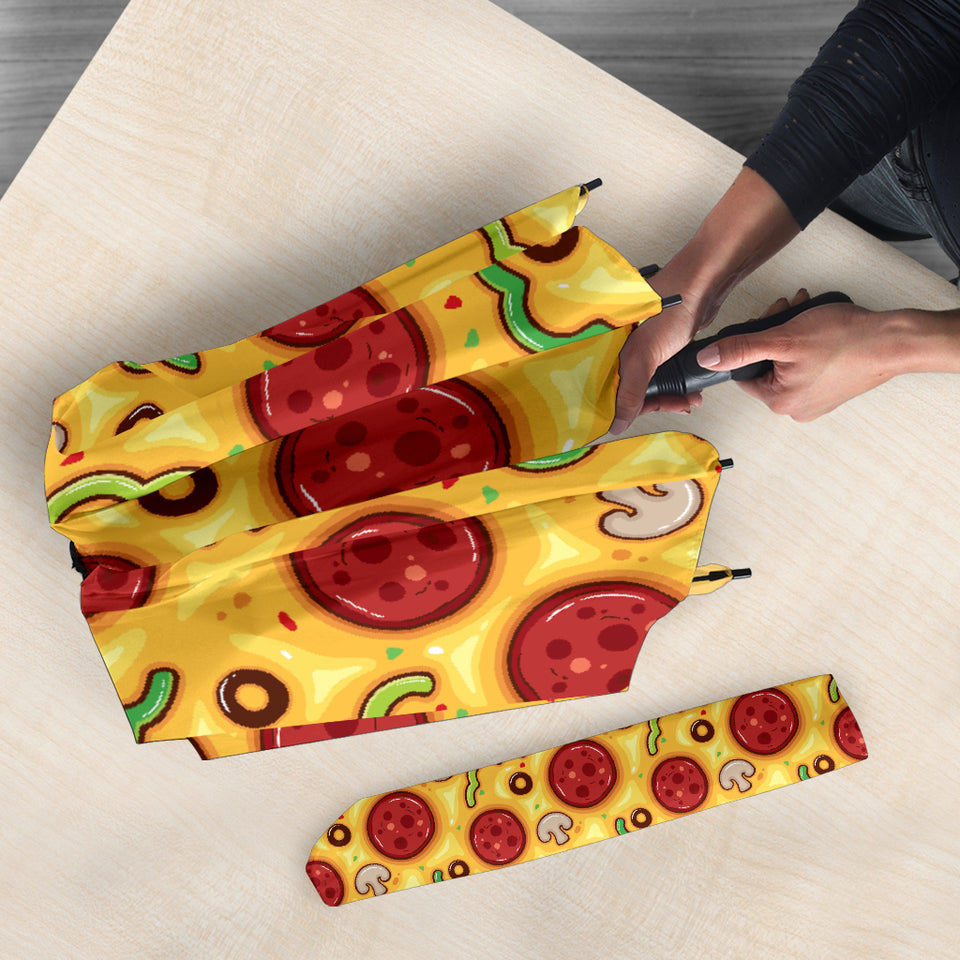 Pizza Texture Pattern Umbrella
