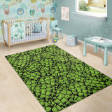 Green Hop Patternn Area Rug