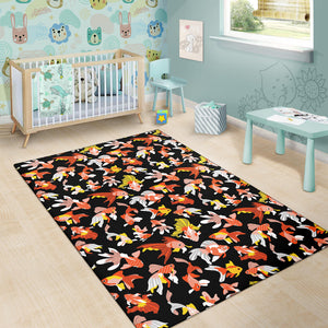 Goldfish Pattern Print Design 03 Area Rug