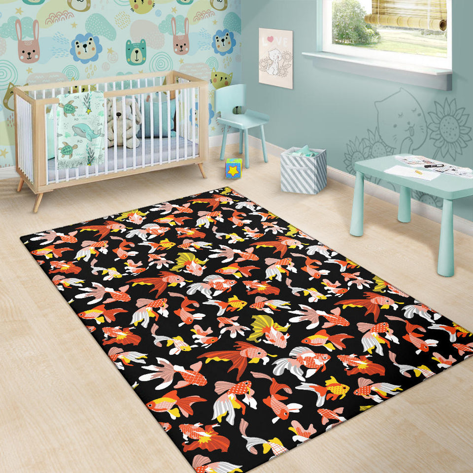 Goldfish Pattern Print Design 03 Area Rug