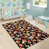 Goldfish Pattern Print Design 03 Area Rug
