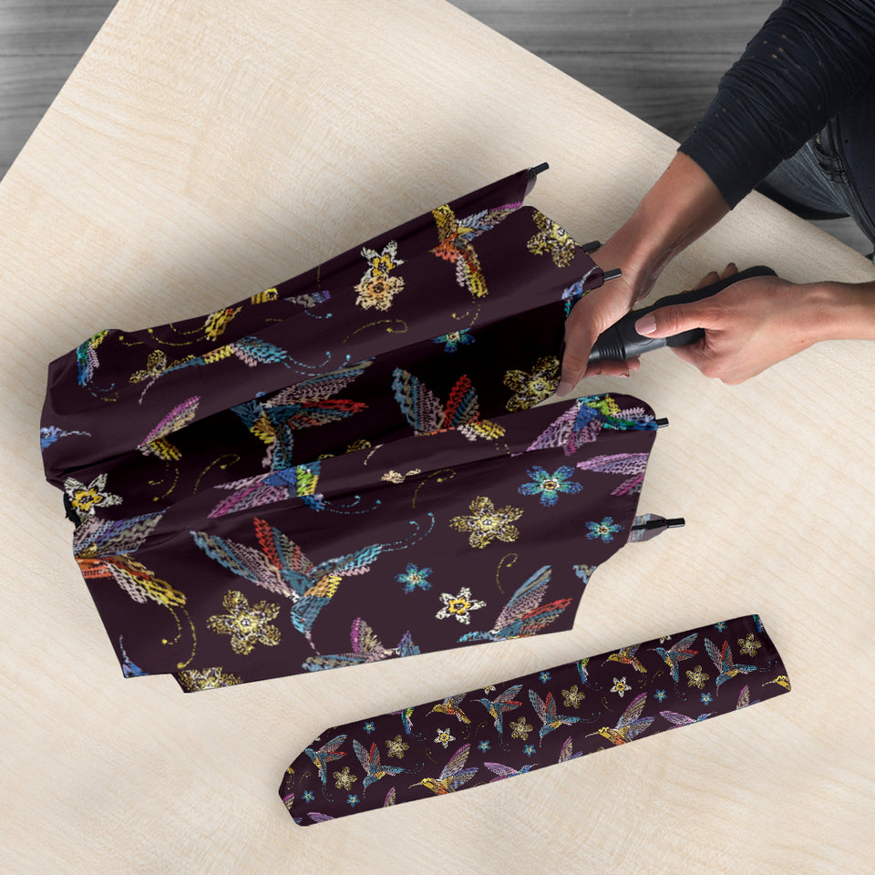 Hummingbird Pattern Print Design 04 Umbrella