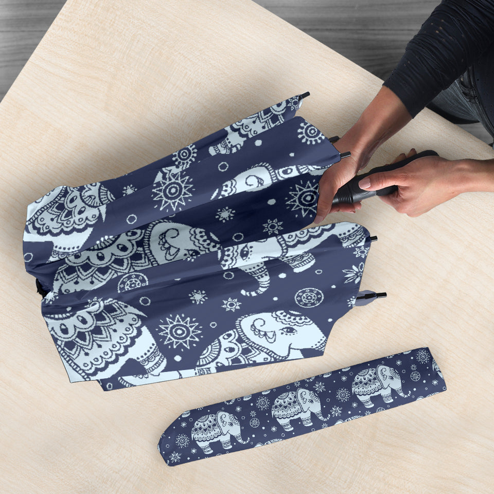 Elephant Tribal Design Pattern Umbrella