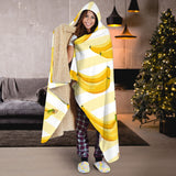 Banana Pattern Blackground Hooded Blanket