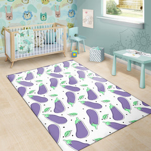 Eggplant Pattern Print Design 05 Area Rug