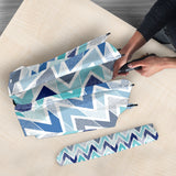 Zigzag  Chevron Blue Pattern Umbrella