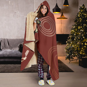Koi Fish Carp Fish Red Background Hooded Blanket