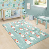 Cute Snowman Pattern Area Rug