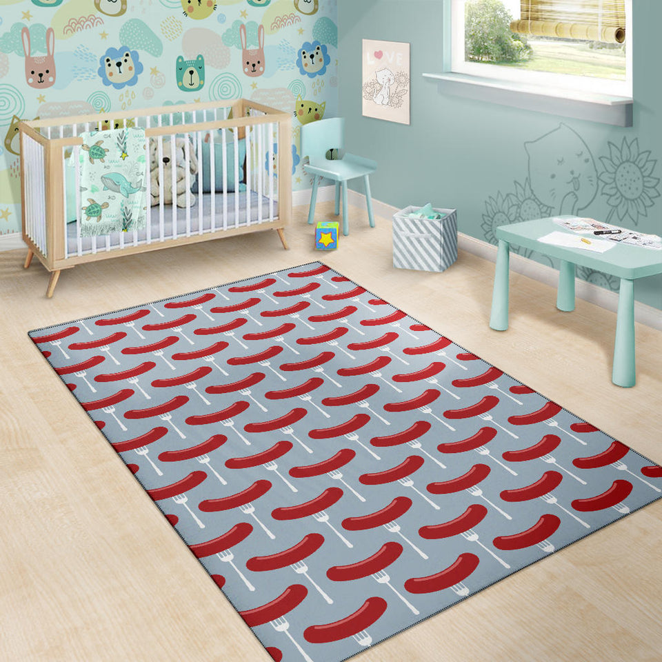 Sausage Pattern Print Design 02 Area Rug