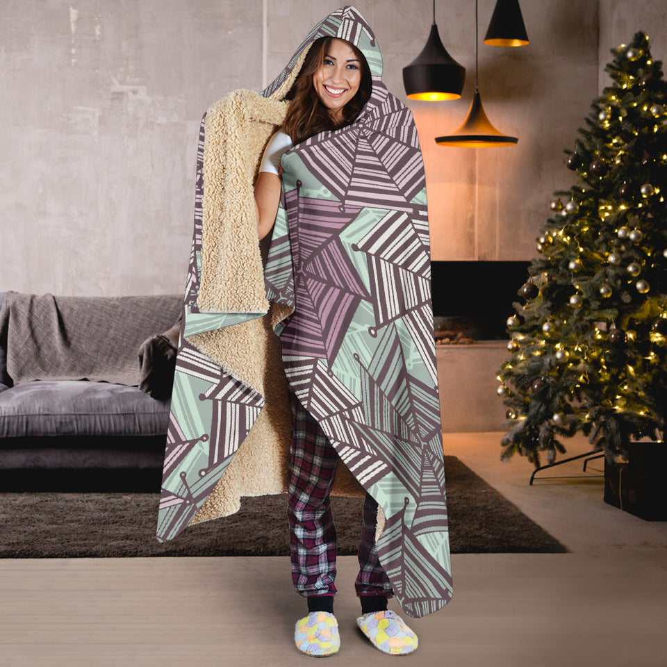 Spider Web Cobweb Design Color Pattern Hooded Blanket