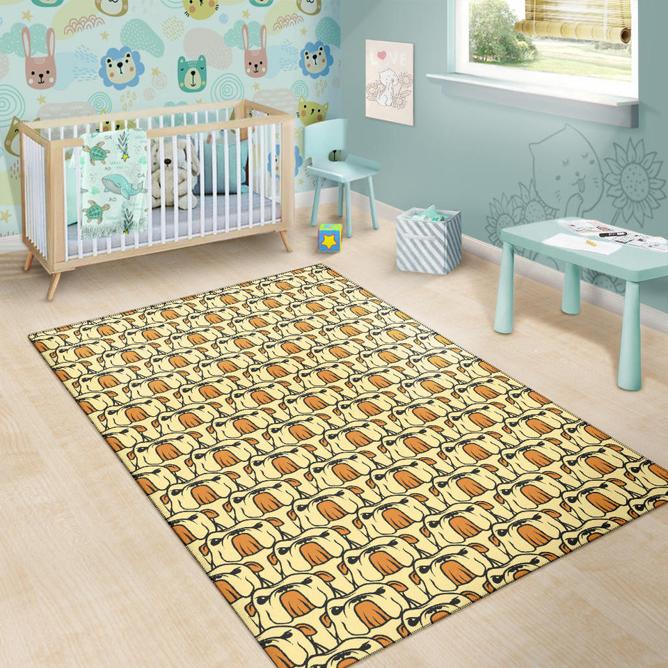 English Bulldog Pattern Print Design 02 Area Rug