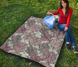 Spider Web Cobweb Design Color Pattern Premium Quilt