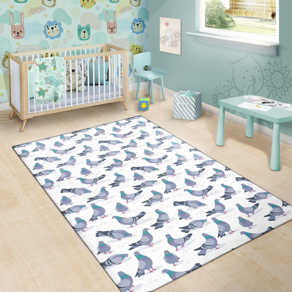 Pigeon Pattern Print Design 03 Area Rug
