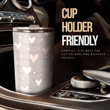 Heart Pattern Gray Background Tumbler