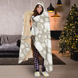 Scallop Shell Pattern Hooded Blanket