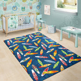 Surfboard Pattern Print Design 01 Area Rug