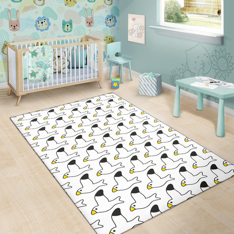 Seagull Pattern Print Design 05 Area Rug