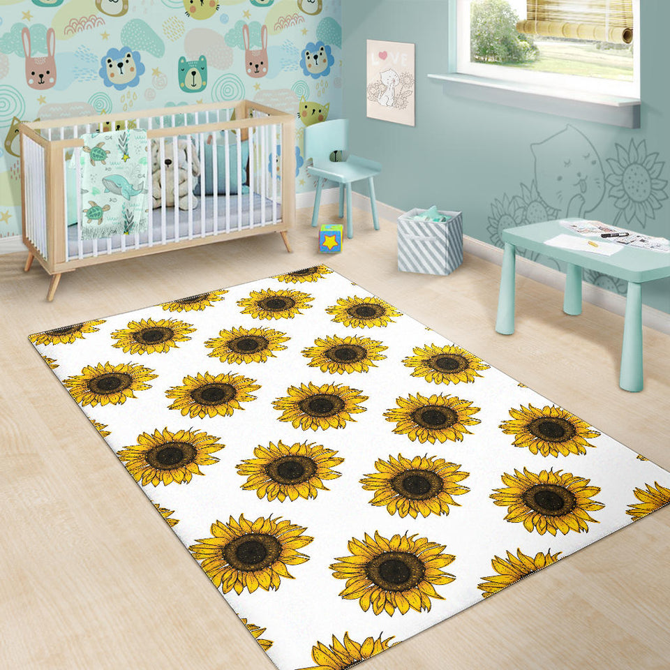 Sunflowers Design Pattern Area Rug