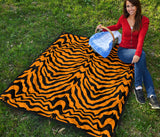 Bengal Tigers Skin Print Pattern Premium Quilt