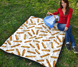 French Fries Potato Pattern Premium Quilt