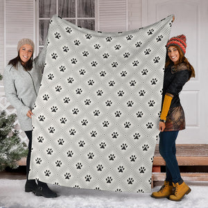 Dog Paws Pattern Print Design 03 Premium Blanket