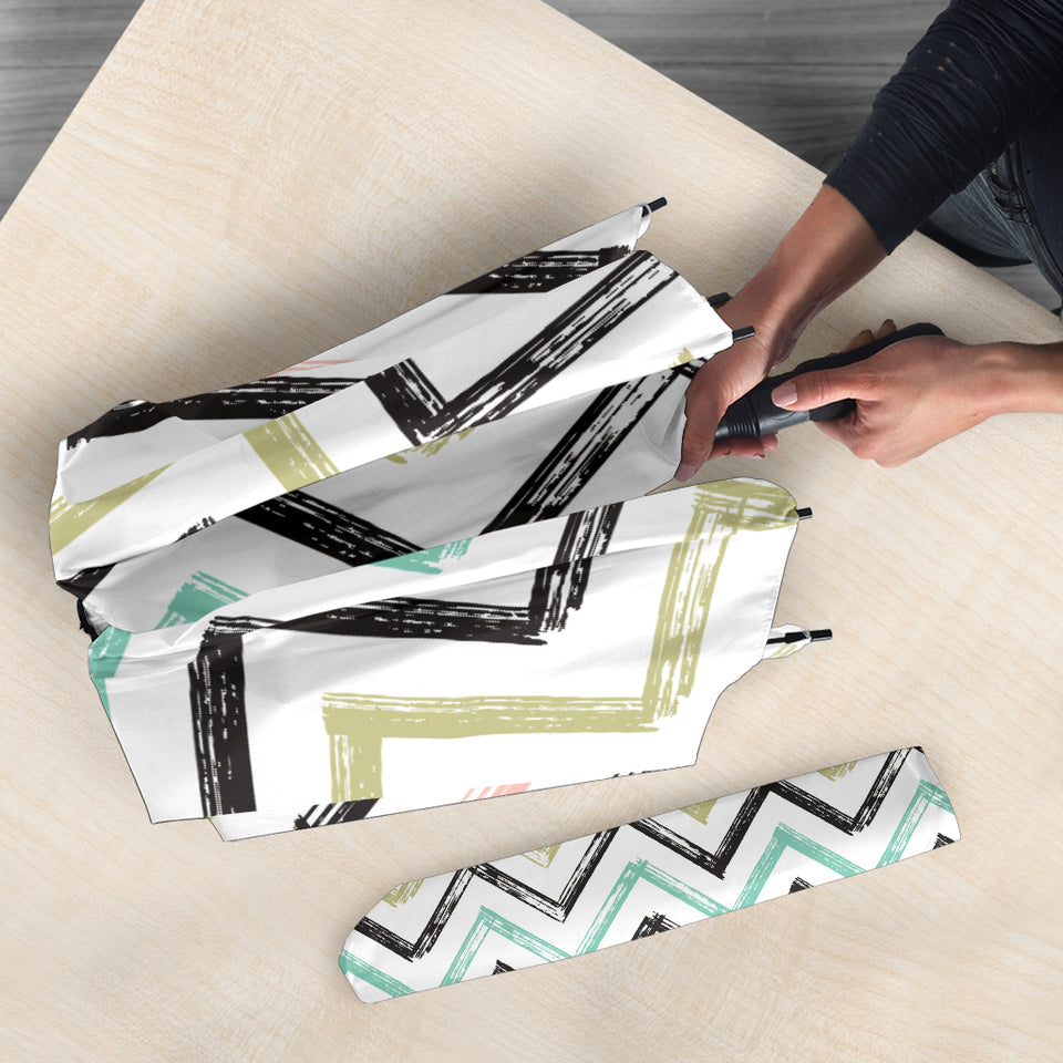 Zigzag  Chevron Paint Pattern Umbrella