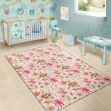 Swallow Pattern Print Design 01 Area Rug