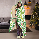 Cactus Pattern Hooded Blanket