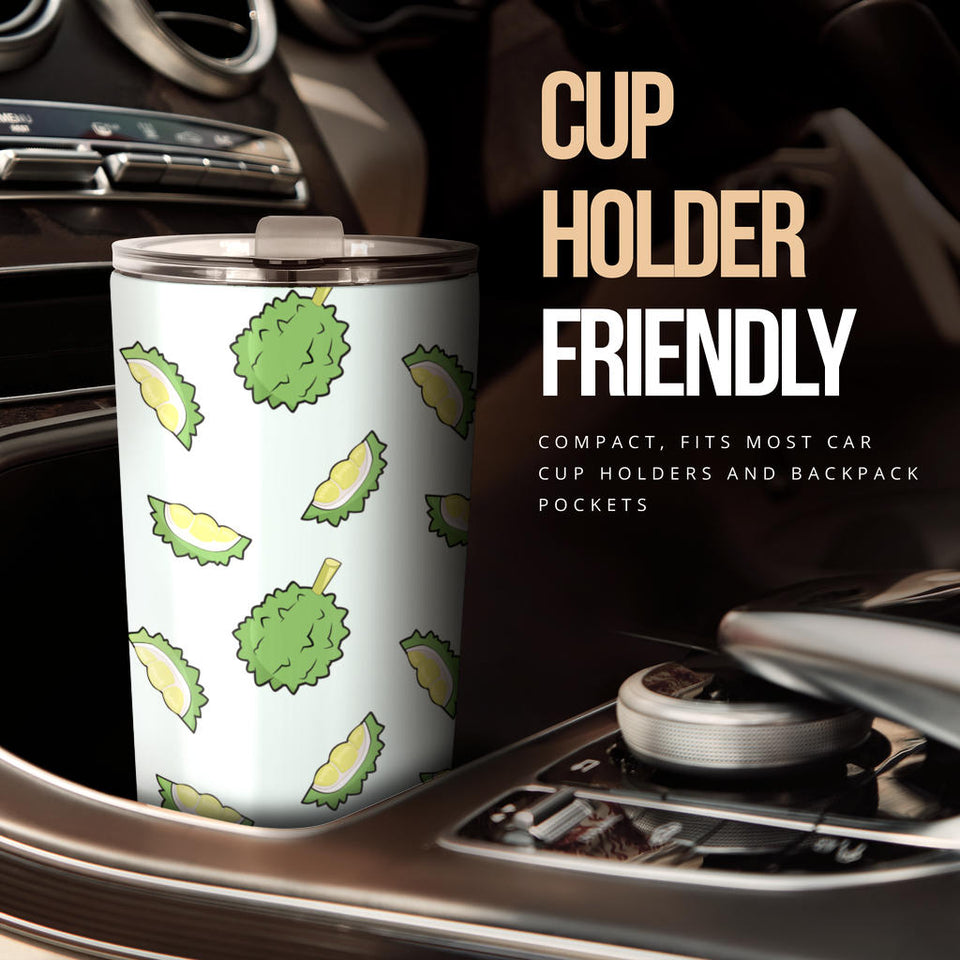 Durian Pattern Blue Background Tumbler
