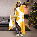 Cheese Slice Pattern Hooded Blanket