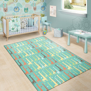 Giraffe Pattern Print Design 01 Area Rug