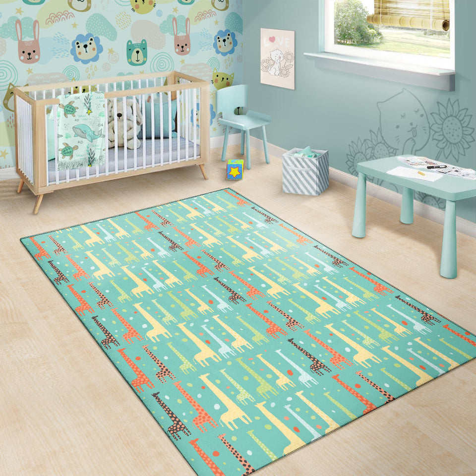 Giraffe Pattern Print Design 01 Area Rug