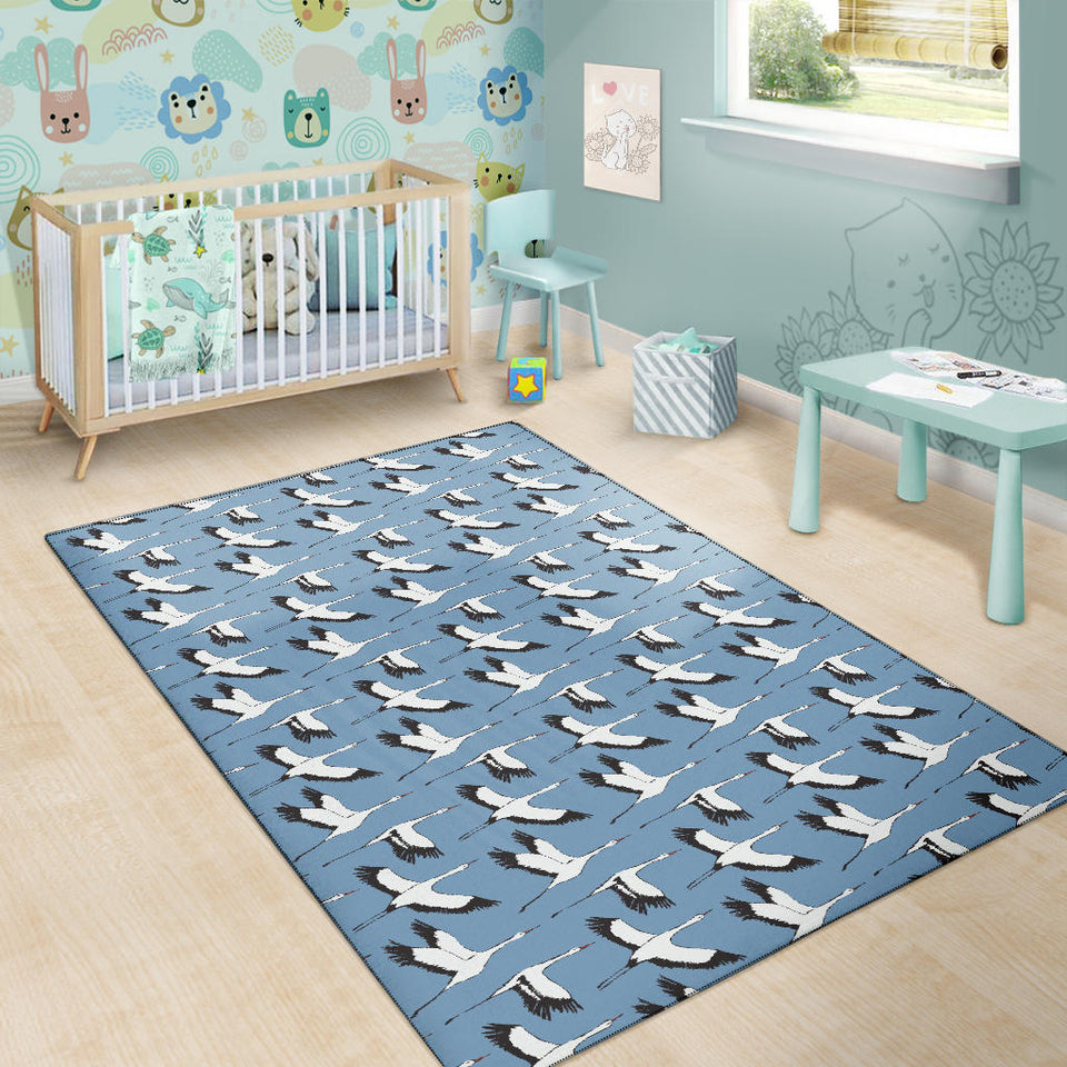 Seagull Pattern Print Design 04 Area Rug