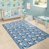 Seagull Pattern Print Design 04 Area Rug