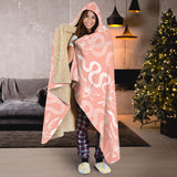 Snake Lilies Flower Pattern Hooded Blanket