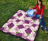 Cute Grape Pattern Premium Quilt