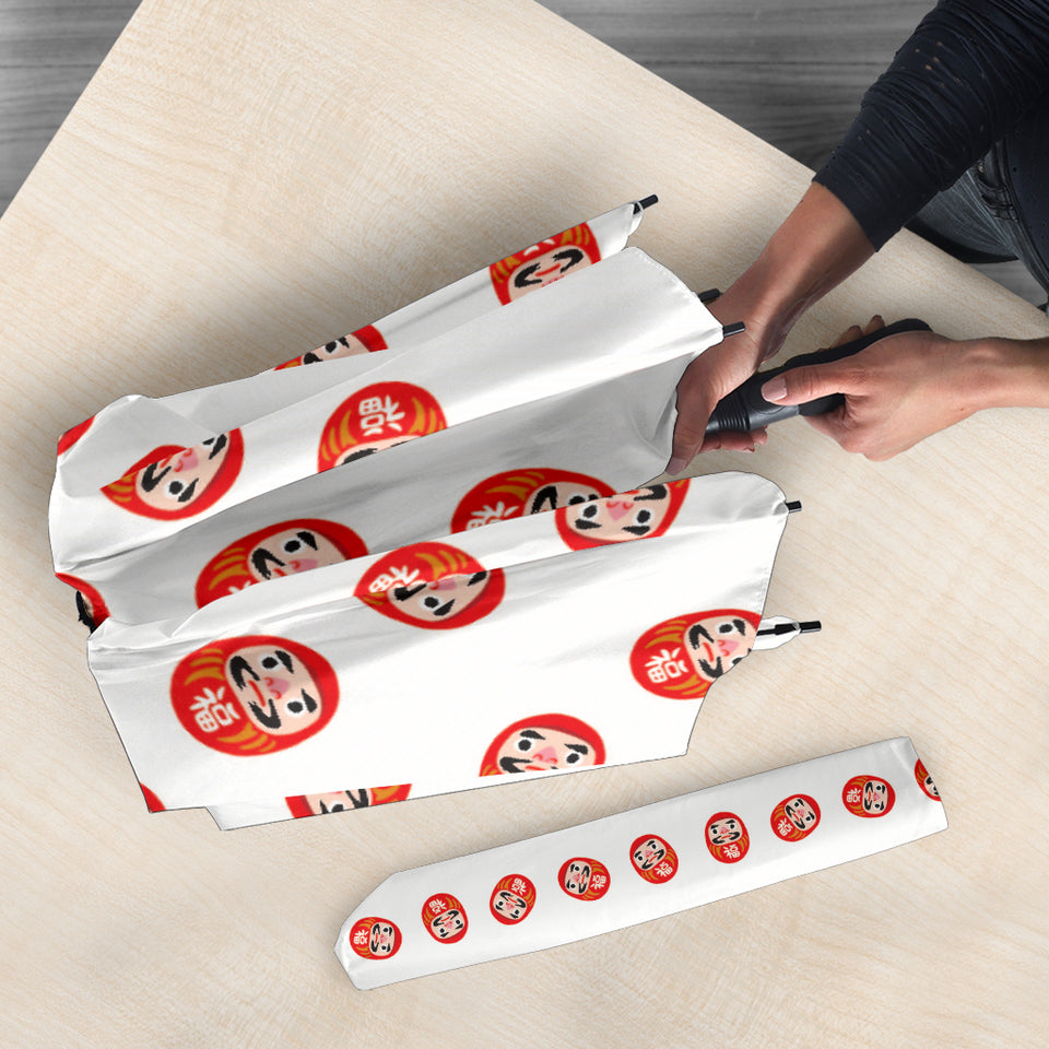Daruma Japanese Wooden Doll Pattern Umbrella