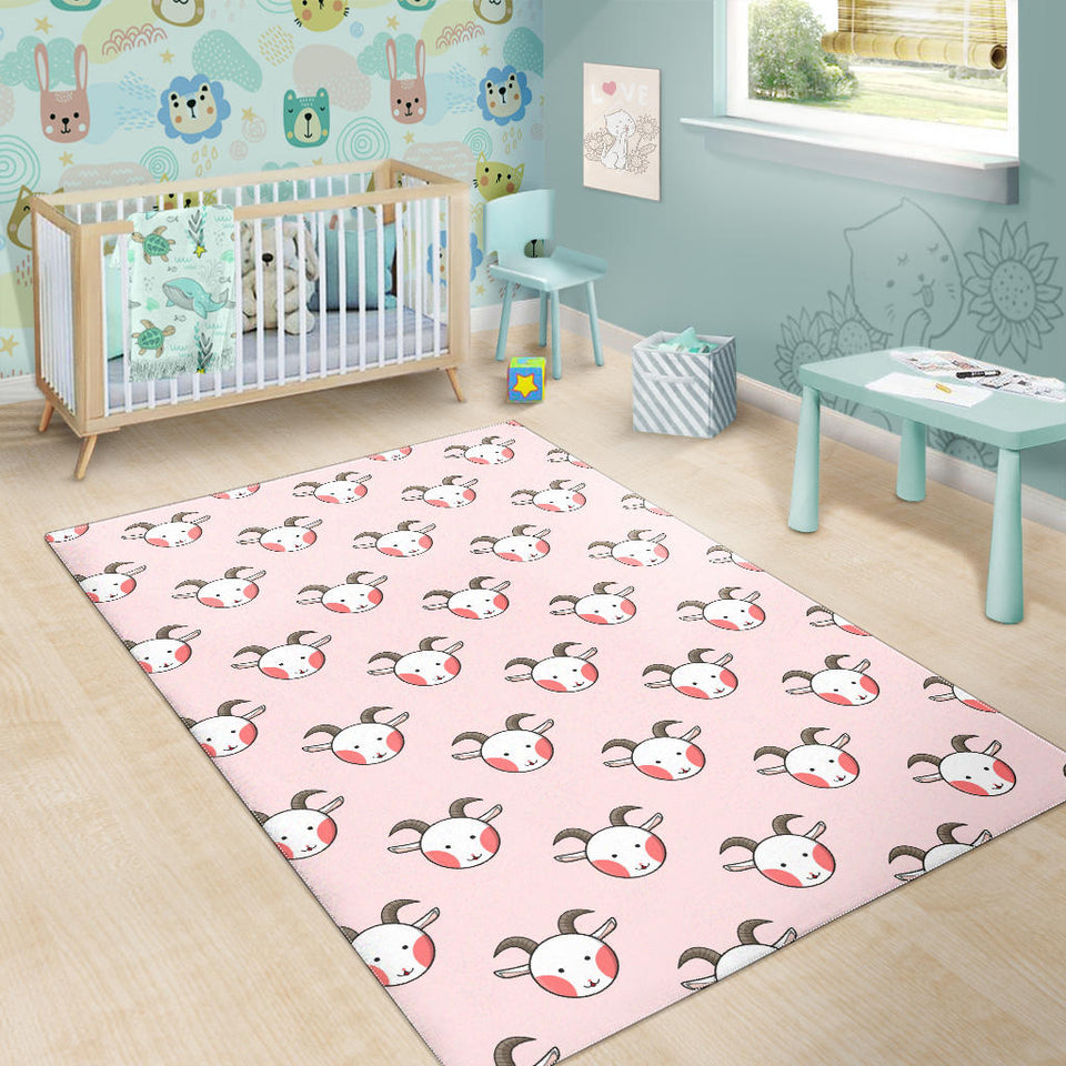 Cute Goat Pattern Area Rug