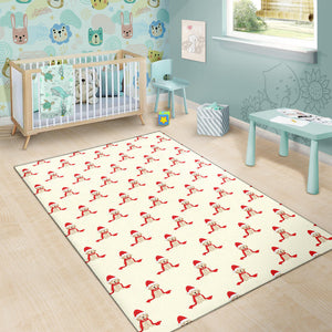 Golden Retriever Pattern Print Design 01 Area Rug