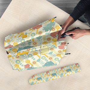 Hippopotamus Pattern Print Design 04 Umbrella