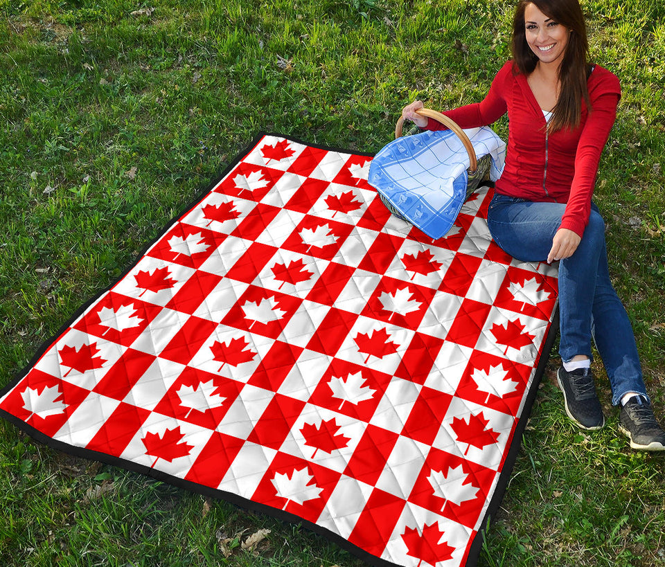 Canada Pattern Print Design 05 Premium Quilt