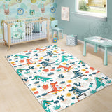 Cute Crocodile Pattern Area Rug