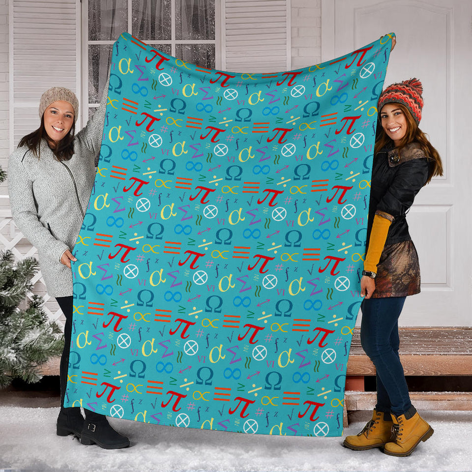 Math Pattern Print Design 02 Premium Blanket