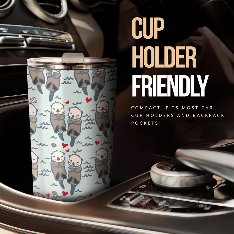 Lovely Sea Otter Pattern Tumbler