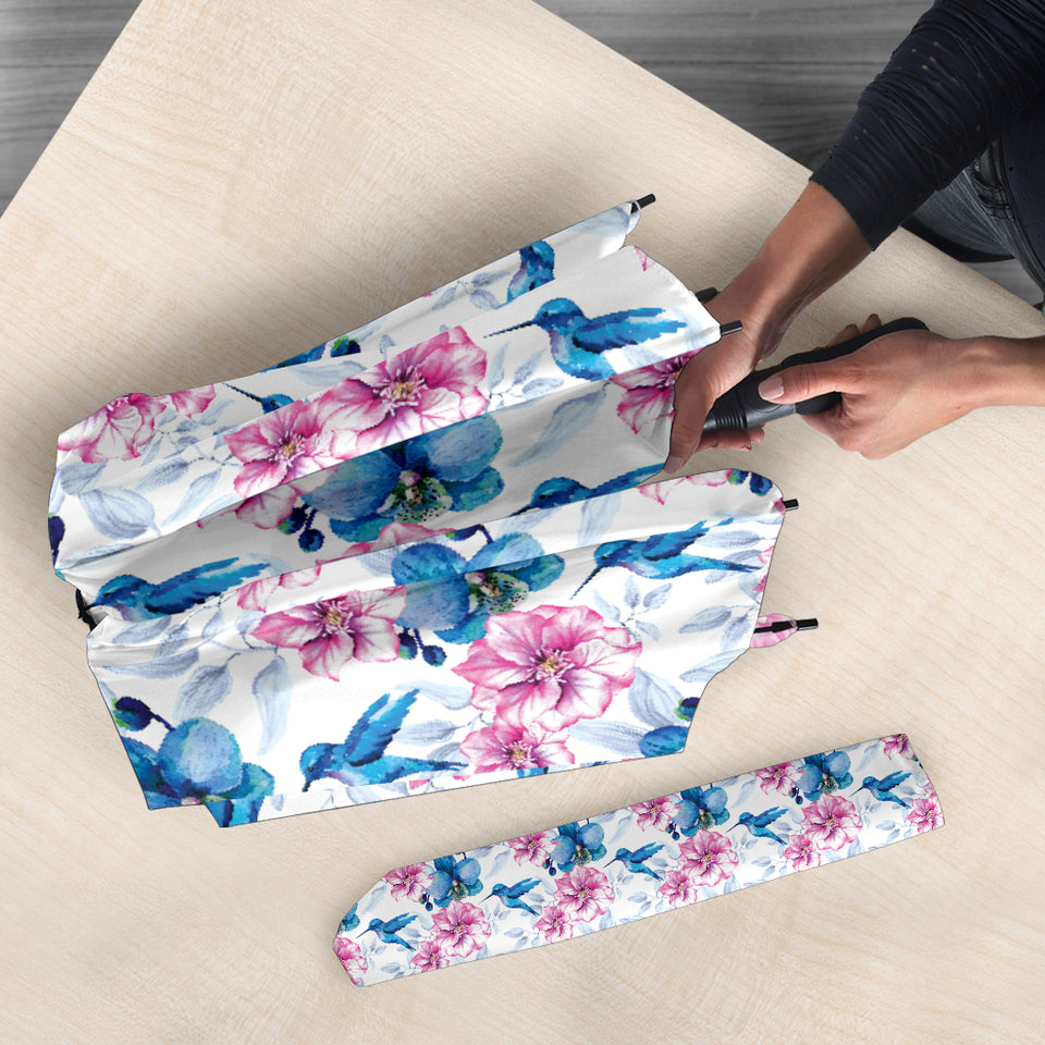 Hummingbird Pattern Print Design 02 Umbrella