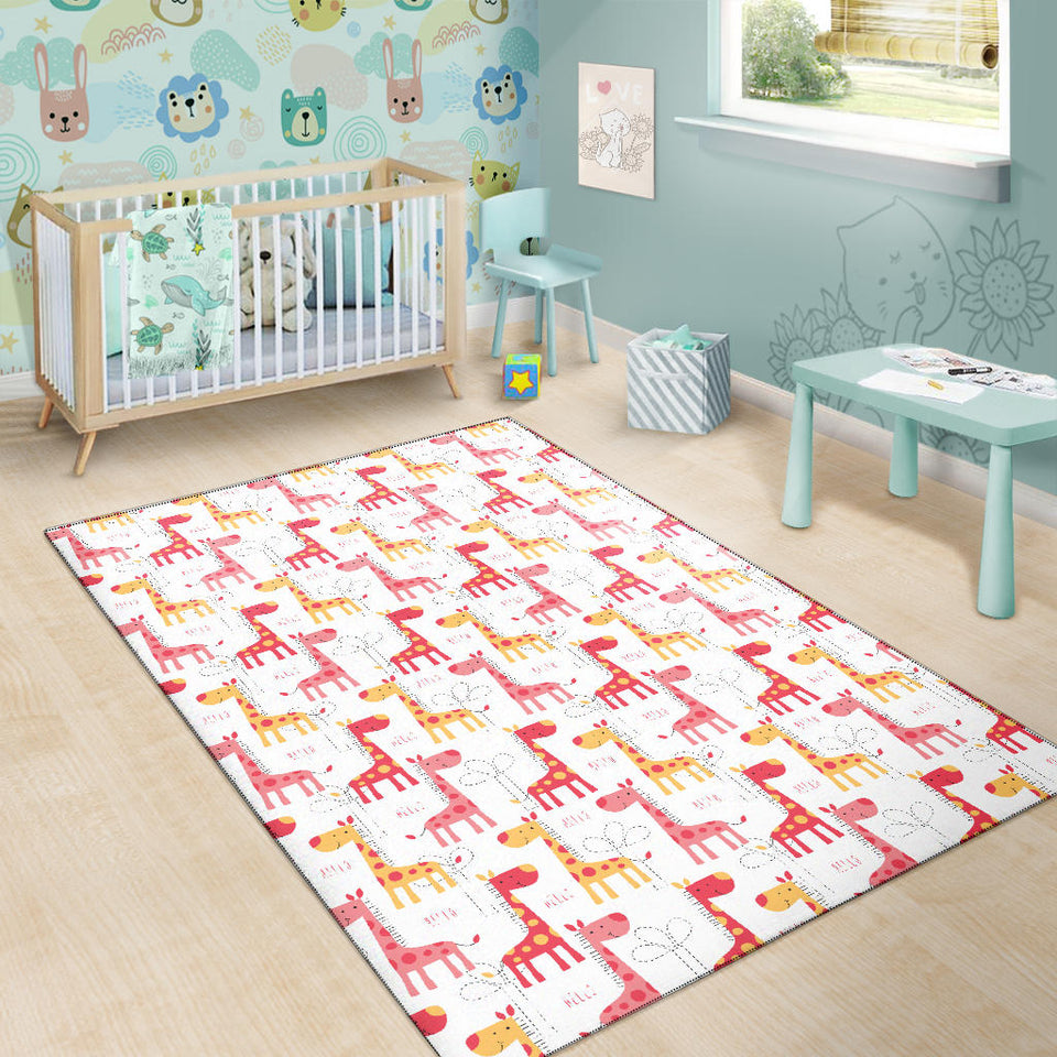 Giraffe Pattern Print Design 03 Area Rug