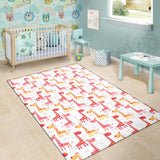 Giraffe Pattern Print Design 03 Area Rug