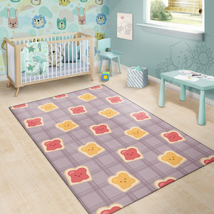 Bread Toast Pattern Print Design 05 Area Rug