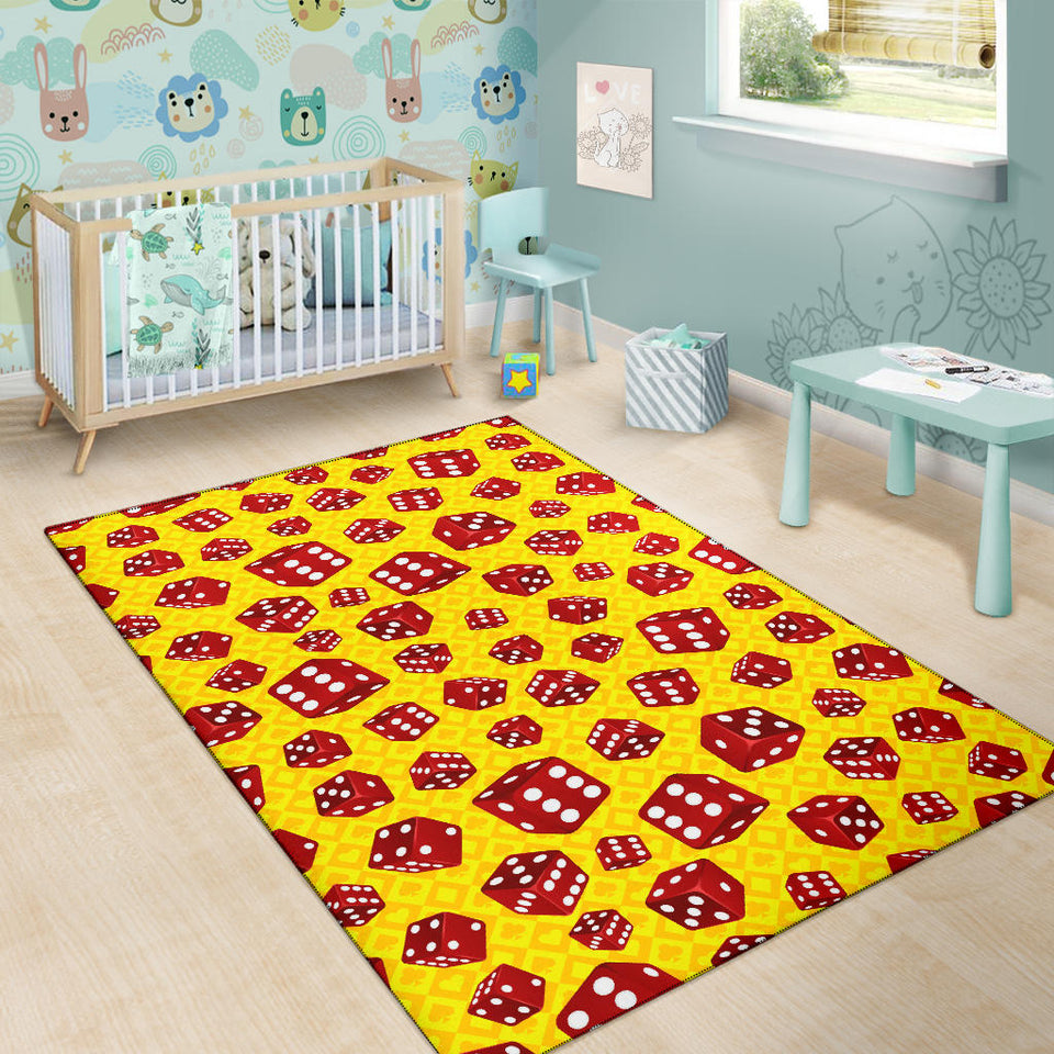 Dice Pattern Print Design 04 Area Rug