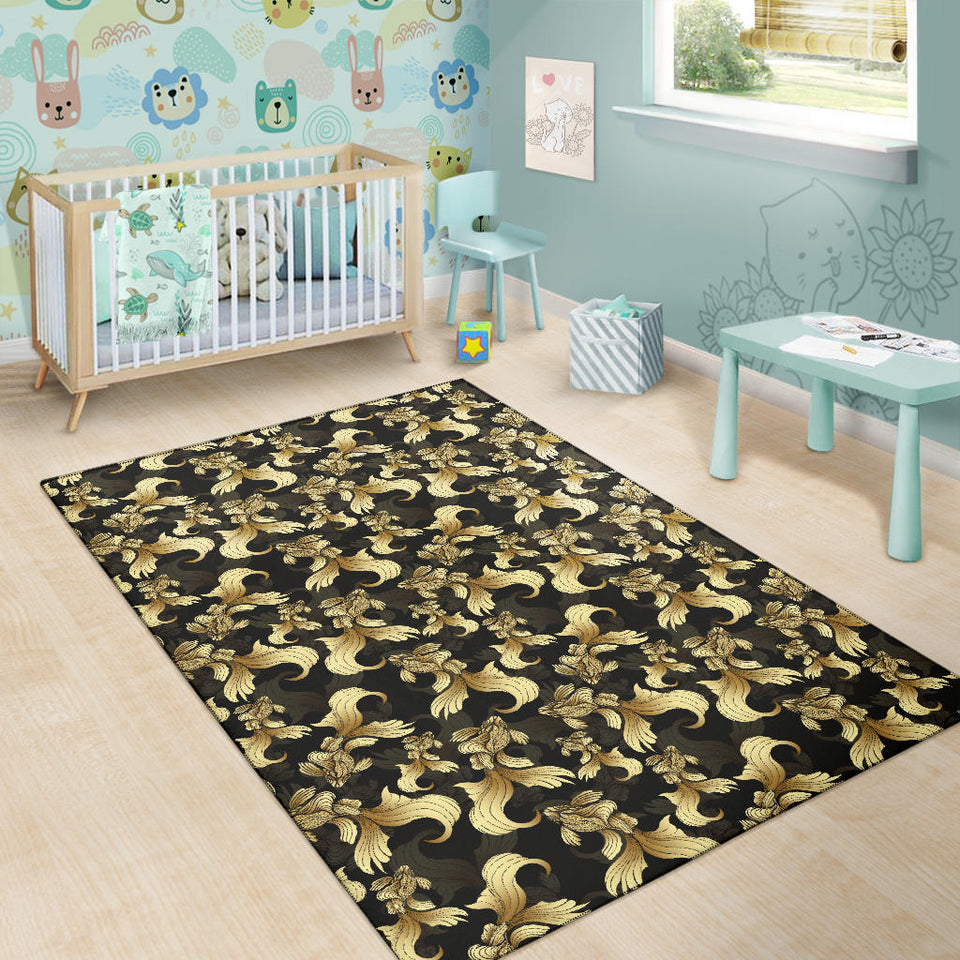 Goldfish Pattern Print Design 01 Area Rug